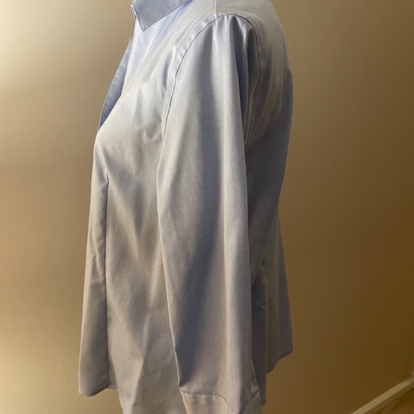 JNY Blue button down blouse - Picture 2 of 6